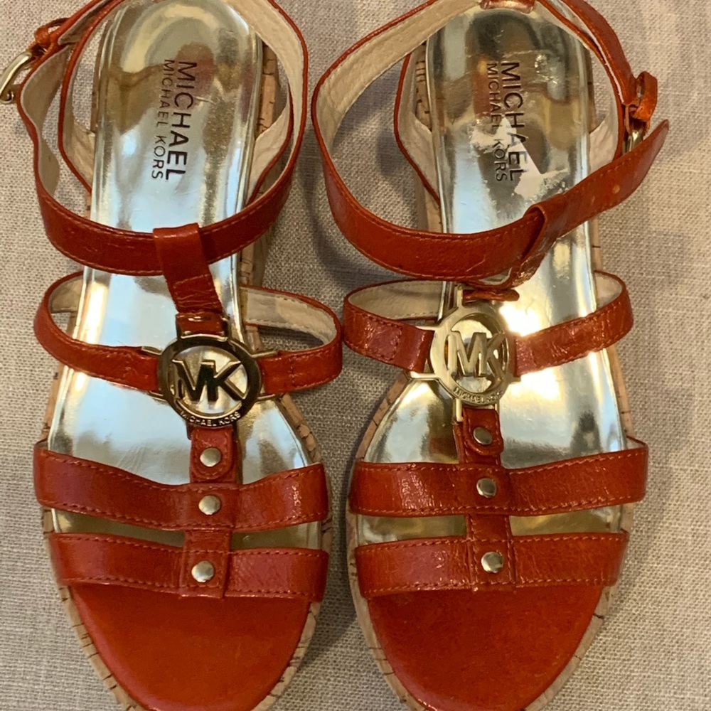 Michael Kors Leather Gladiator Sandals